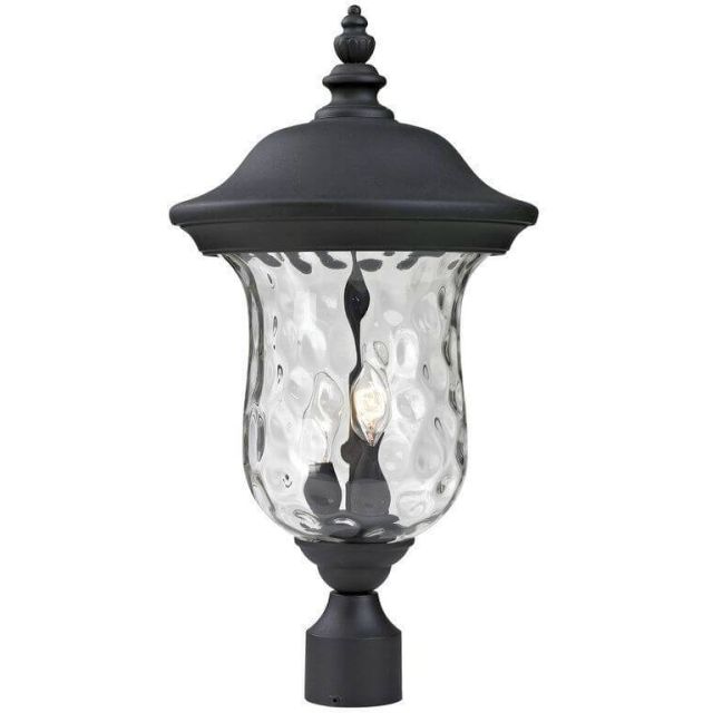 Z-Lite 533PHM-BK Armstrong One Light 21 Inch Tall Outdoor Post Light In Black