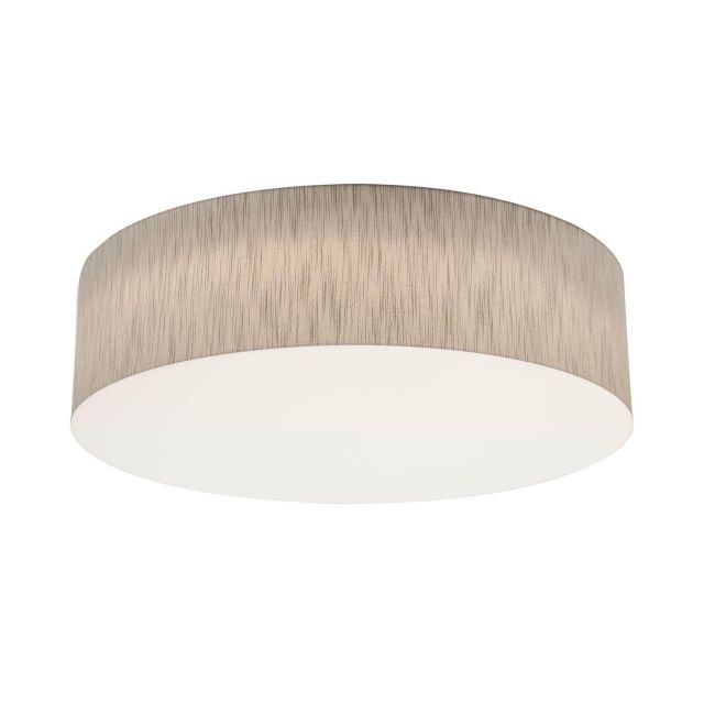 AFX Anton 30 inch CCT LED Drum Flush Mount in Linen White with White