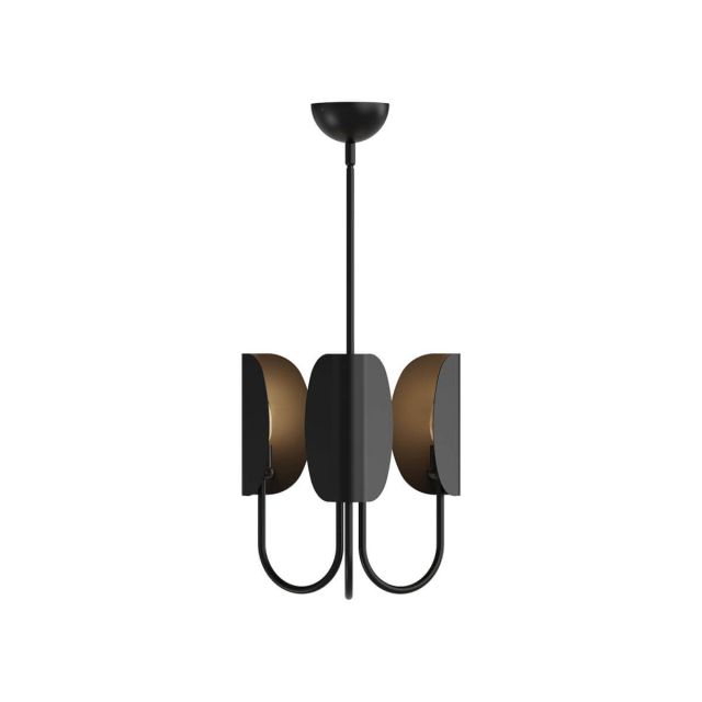 Alora Mood Seno 3 Light 15 inch Chandeliers in Matte Black CH450715MB