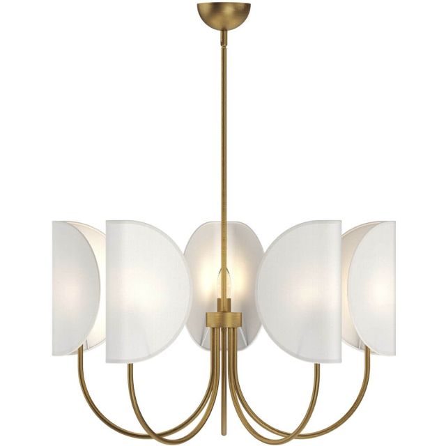 Alora Mood Seno 5 Light 32 inch Chandeliers in Aged Gold CH450732AGCW