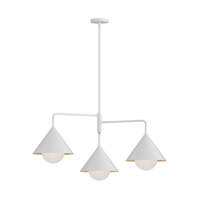 Alora Mood CH485245WHOP Remy 3 Light 38 inch Chandeliers in White with Matte Opal Glass
