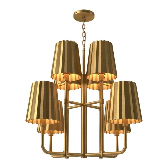 Alora Mood CH628423AGOP Plisse 4 Light 23 inch Chandelier in