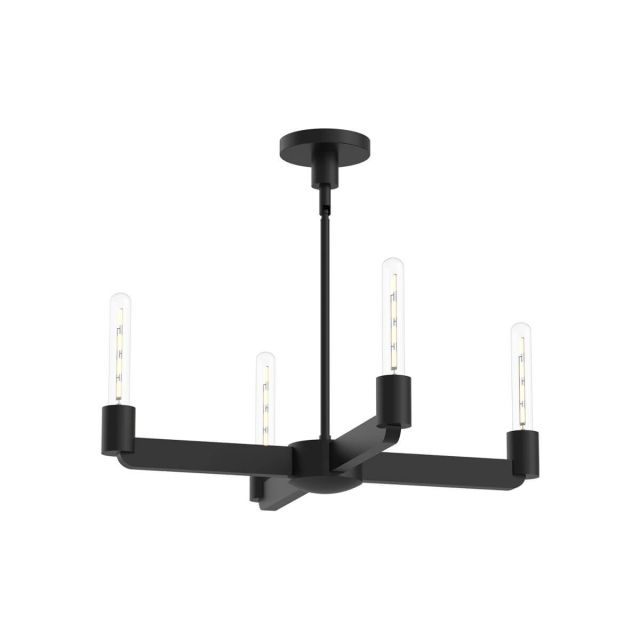 Alora Mood Claire 4 Light 25 inch Chandeliers in Matte Black CH607225MB