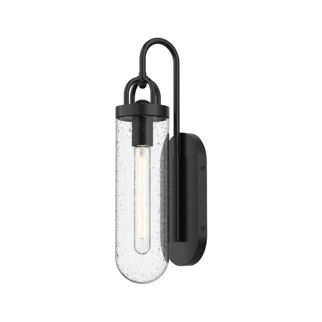 Alora Mood Lancaster 1 Light 18 inch Tall Outdoor Wall Light in Black with Clear Bubble Glass EW461101BKCB