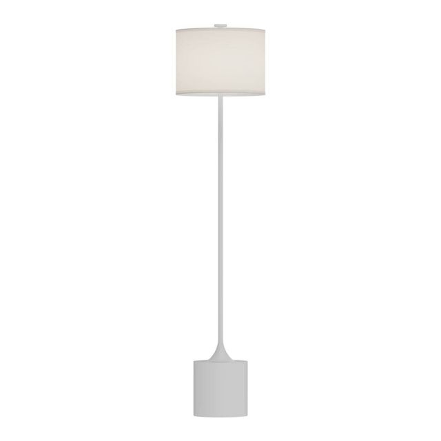 Alora Mood FL418761WHIL Issa 1 Light 61 inch Tall Floor Lamp in White with Ivory Linen Shade
