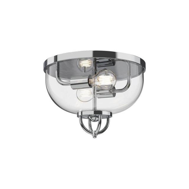 Alora Mood Lancaster 2 Light 13 inch Flush Mount in Chrome with Clear Glass FM461102CH