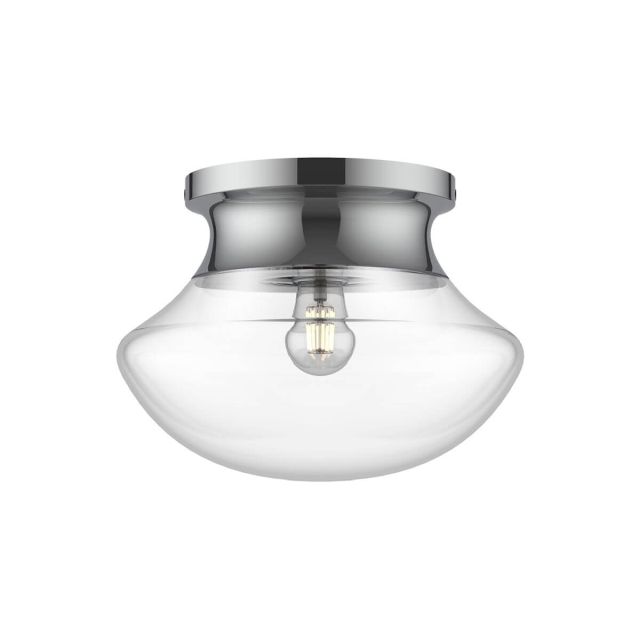 Alora Mood Marcel 1 Light 11 inch Flush Mount in Chrome with Clear Glass FM464012CH