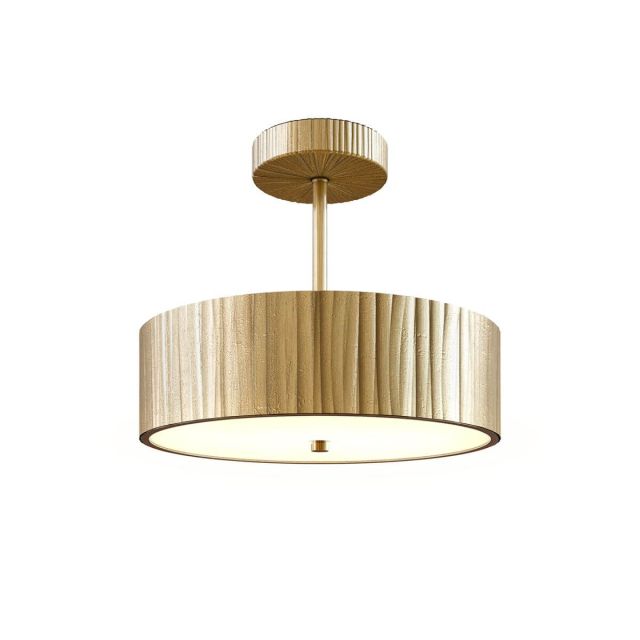 Alora Lighting Kensington 12 inch LED Semi-Flush Mount in Vintage Brass with Frosted Glass SF361212VB