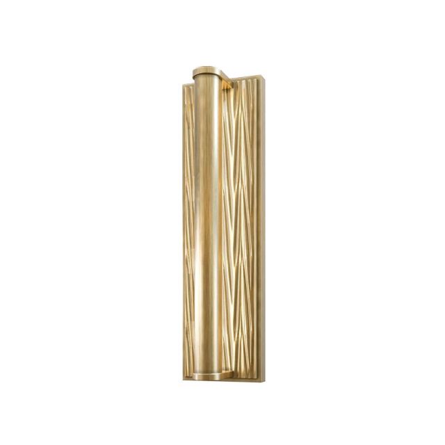 Alora Lighting Kensington 15 inch Tall LED Wall Sconce in Vintage Brass with Frosted Glass WV361215VB