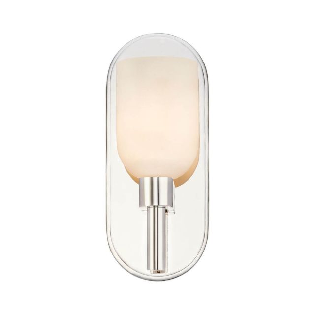 Alora Lighting WV338101PNAR Lucian 1 Light 9 inch Tall Wall Sconce in Polished Nickel