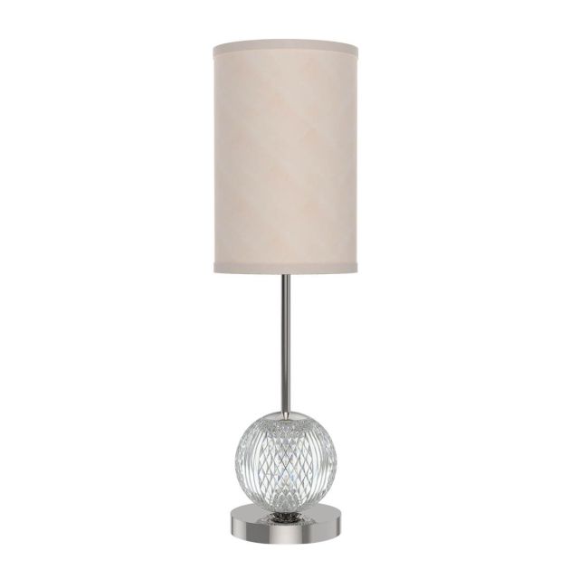 Alora Lighting Marni 22 inch Tall LED Table Lamp in Polished Nickel with Clear Carved Acrylic Diffuser TL321201PNWL
