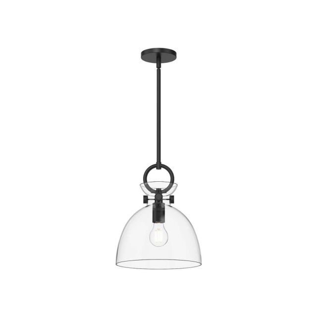 Alora Mood Waldo 1 Light 11 inch Pendant in Matte Black with Clear Glass PD411811MBCL