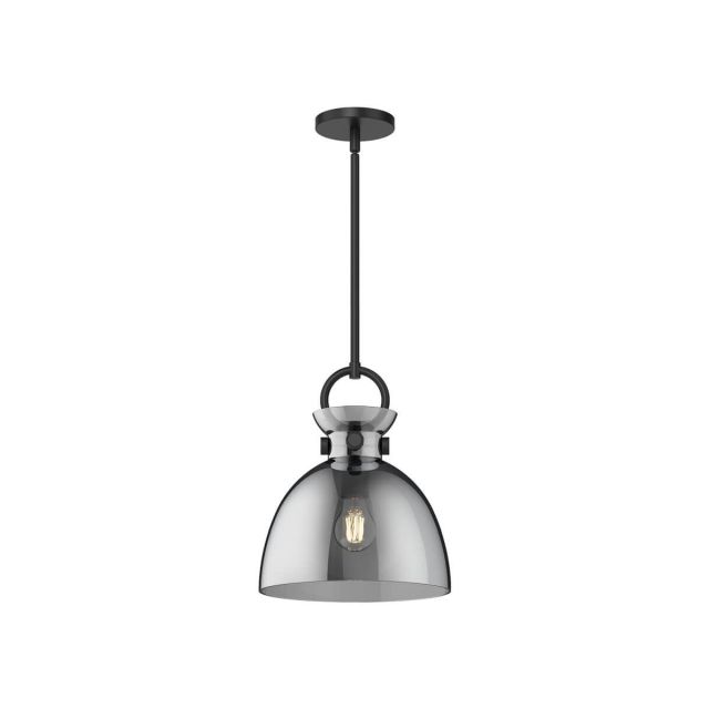 Alora Mood Waldo 1 Light 11 inch Pendant in Matte Black with Smoked Glass PD411811MBSM