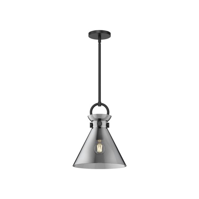 Alora Mood Emerson 1 Light 11 inch Pendant in Matte Black with Smoked Glass PD412511MBSM