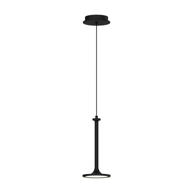 Alora Mood Issa 6 inch LED Mini Pendant in Matte Black with Frosted Acrylic Diffuser PD418006MB