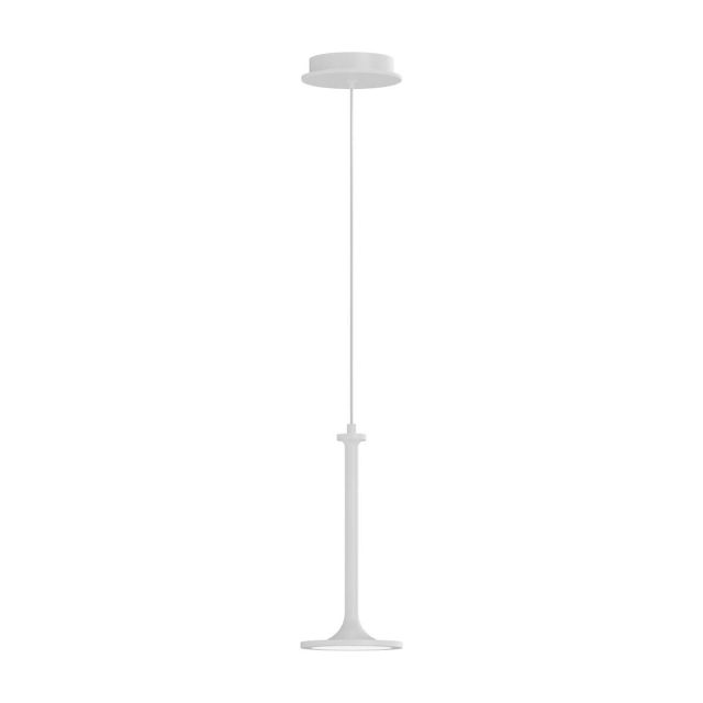 Alora Mood Issa 6 inch LED Mini Pendant in White with Frosted Acrylic Diffuser PD418006WH