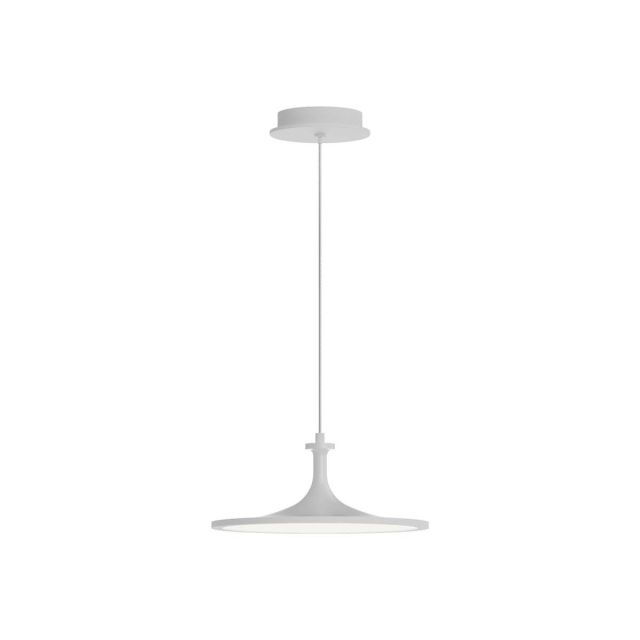 Alora Mood PD418012WH Issa 12 inch LED Pendant in White with Frosted Acrylic Diffuser