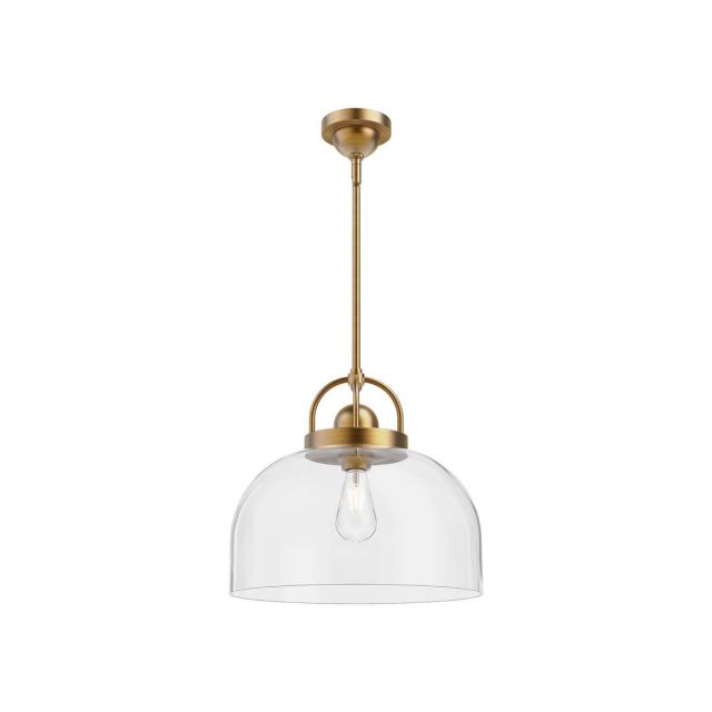 Alora Mood Lancaster 1 Light 15 inch Pendant in Aged Gold with Clear Glass PD461101AG