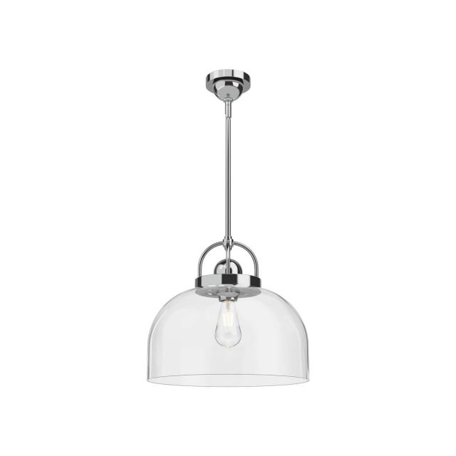 Alora Mood Lancaster 1 Light 15 inch Pendant in Chrome with Clear Glass PD461101CH