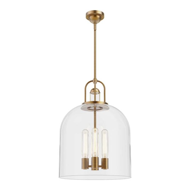 Alora Mood Lancaster 4 Light 16 inch Pendant in Aged Gold with Clear Glass PD461104AG