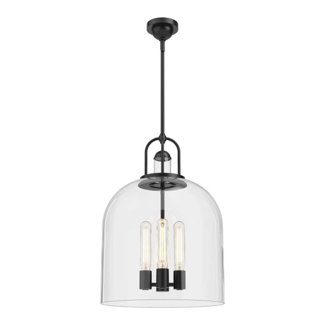 Alora Mood Lancaster 4 Light 16 inch Pendant in Matte Black with Clear Glass PD461104MB