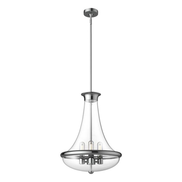 Alora Mood Marcel 4 Light 18 inch Pendant in Chrome with Clear Glass PD464018CH