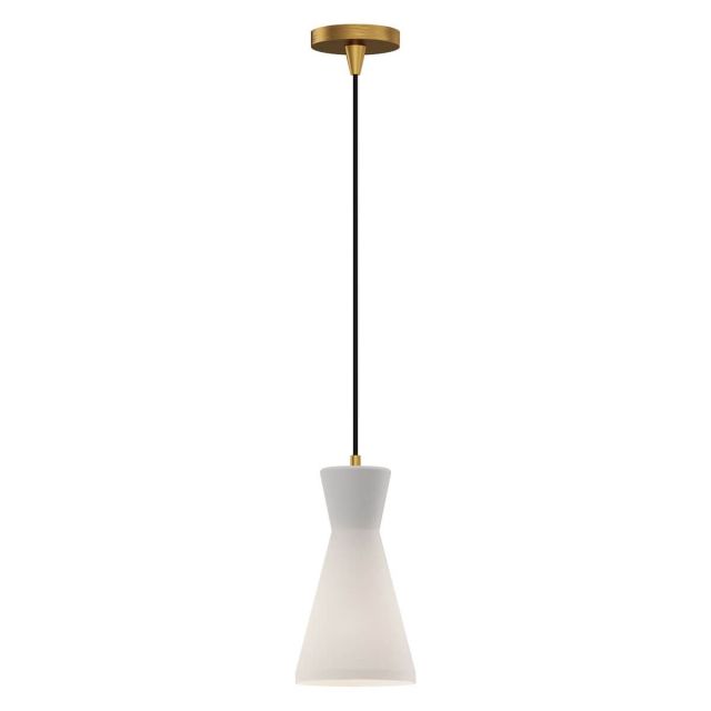 Alora Mood Betty 1 Light 6 inch Mini Pendant in Aged Gold with Matte Opal Glass PD473706AGOP