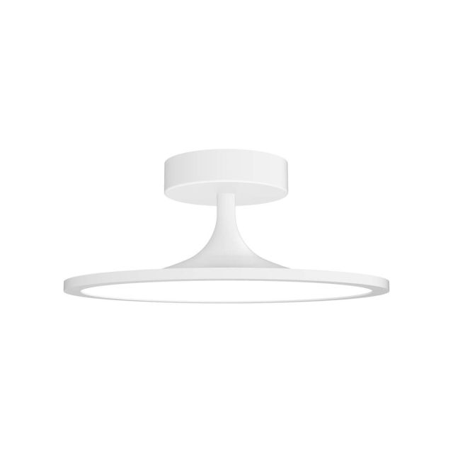 Alora Mood Issa 12 inch LED Semi-Flush Mount in White with Frosted Acrylic Diffuser SF418012WH