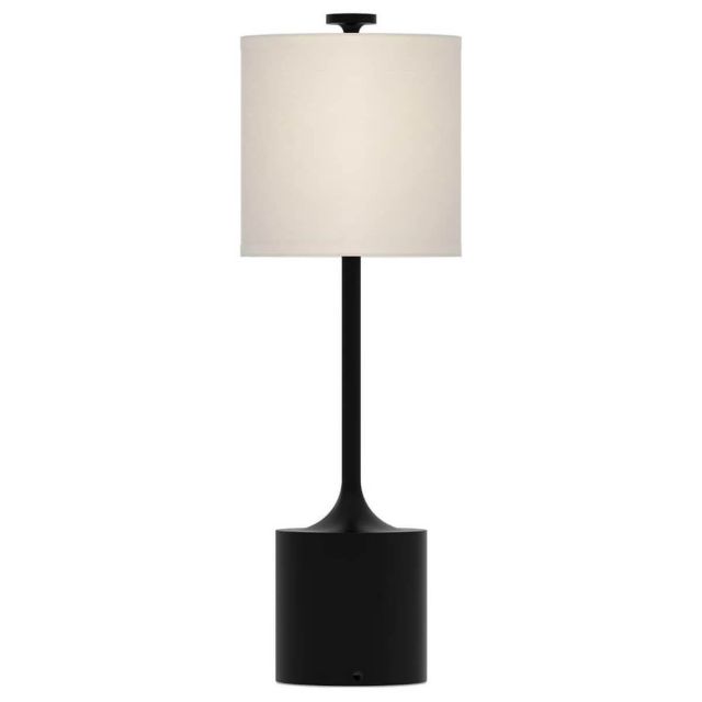 Alora Mood TL418726MBIL Issa 1 Light 26 inch Tall Table Lamp in Matte Black with Ivory Linen Shade
