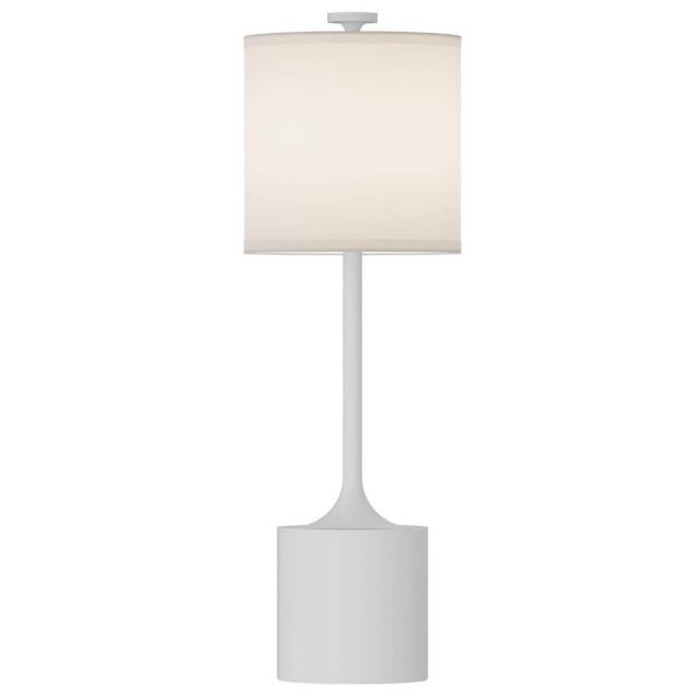 Alora Mood Issa 1 Light 26 inch Tall Table Lamp in White with Ivory Linen Shade TL418726WHIL