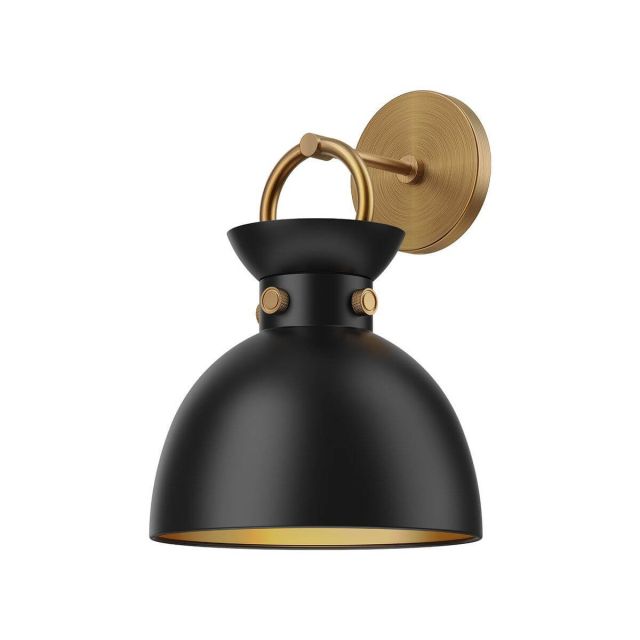 Alora Mood Waldo 1 Light 13 inch Tall Wall Sconce in Aged Gold-Matte Black WV411309AGMB