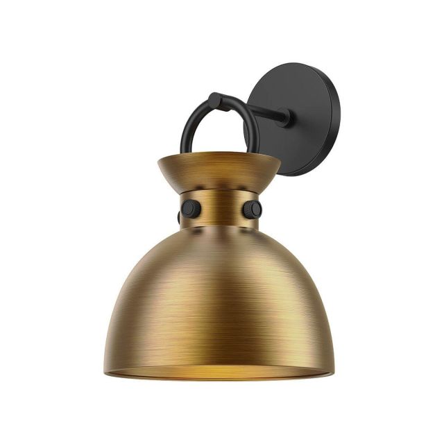 Alora Mood Waldo 1 Light 13 inch Tall Wall Sconce in Matte Black-Aged Gold WV411309MBAG