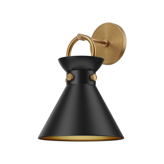 Alora Mood Emerson 1 Light 13 inch Tall Wall Sconce in Aged Gold-Matte Black WV412009AGMB