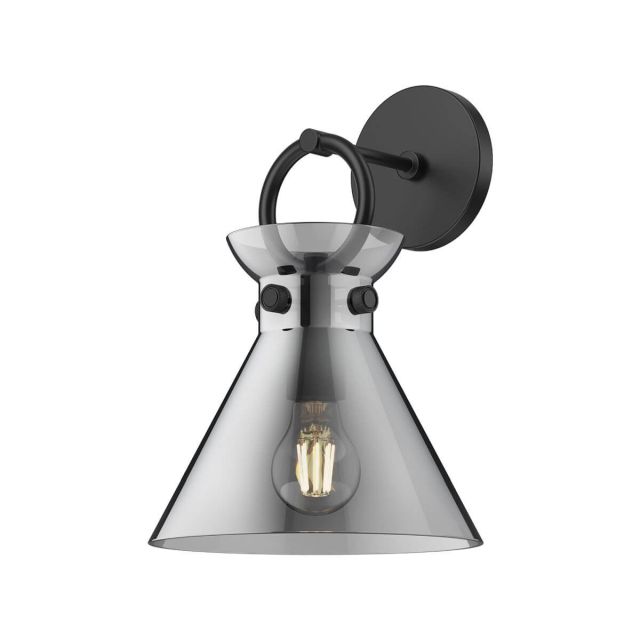 Alora Mood Emerson 1 Light 13 inch Tall Wall Sconce in Matte Black with Smoked Glass WV412509MBSM