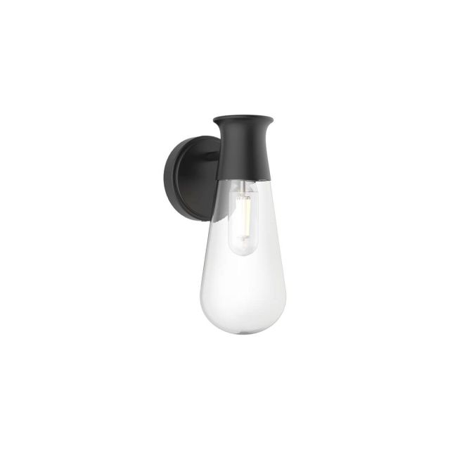 Alora Mood WV464001MB Marcel 1 Light 11 inch Tall Wall Sconce in Matte Black with Clear Glass