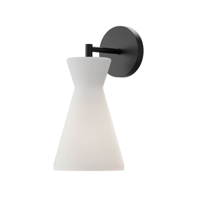 Alora Mood Betty 1 Light 13 inch Tall Wall Sconce in Matte Black with Matte Opal Glass WV473706MBOP