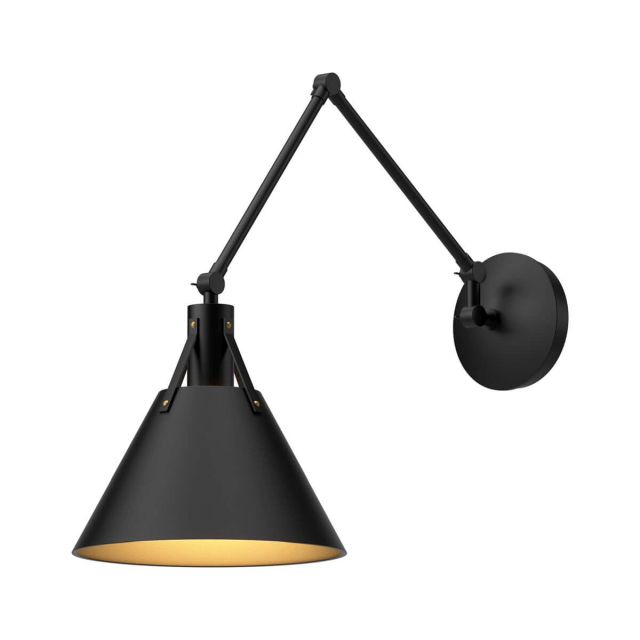 Alora Mood WV584510MB Archer 1 Light 10 inch Tall Wall Sconce in Matte Black