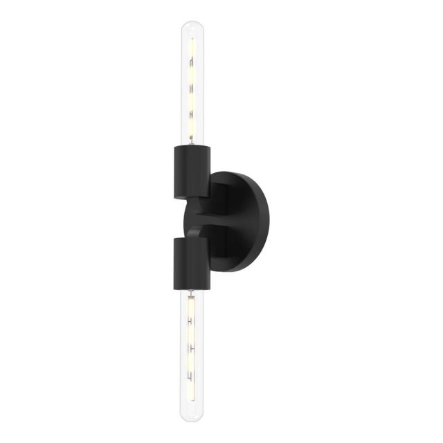 Alora Mood Claire 2 Light 7 inch Tall Wall Sconce in Matte Black WV607202MB