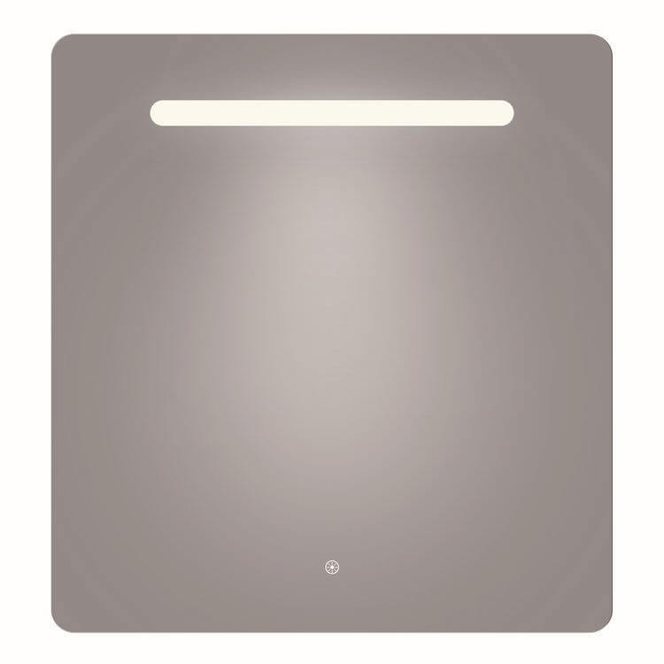Arpella Designs Florence 34 x 36 inch Contemporary Lighted Mirror in Clear with Memory Dimmer and Defogger LEDOLM3436