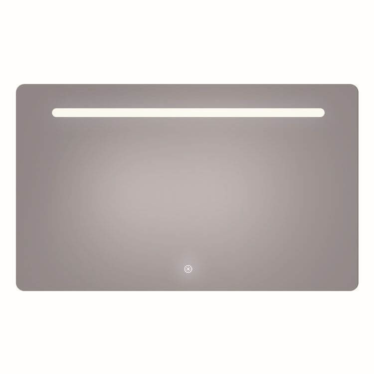 Arpella Designs Florence 60 x 36 inch Contemporary Lighted Mirror in Clear with Memory Dimmer and Defogger LEDOLM6036