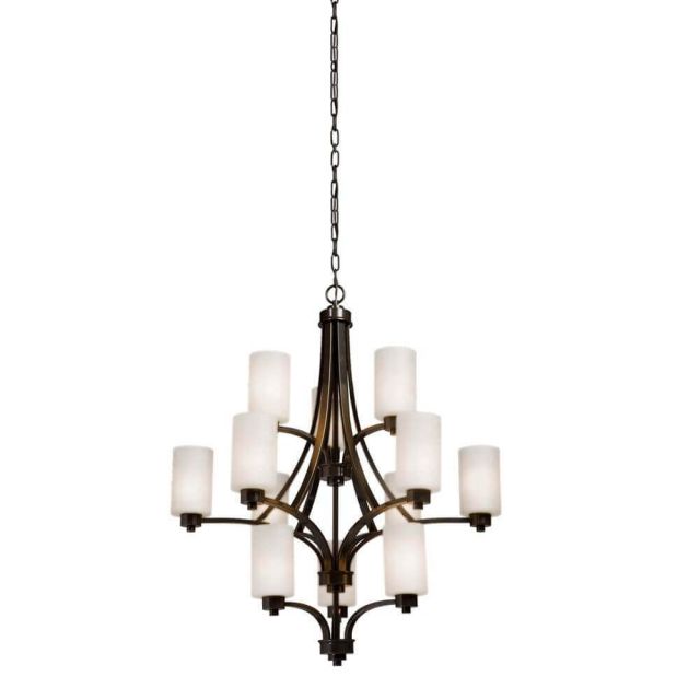 Artcraft Parkdale 12 Light 30 Inch Up Chandelier in Oil Rubbed Bronze AC1312WH