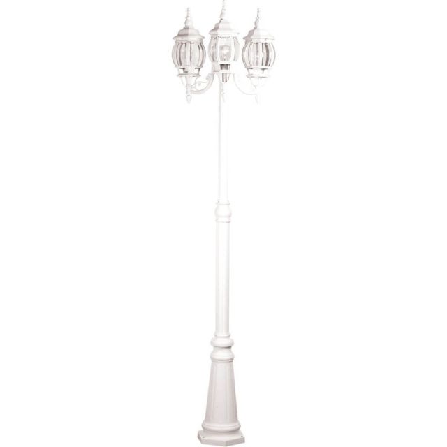 Artcraft Classico 3 Light 88 inch Tall Outdoor Post Light in White AC8099WH