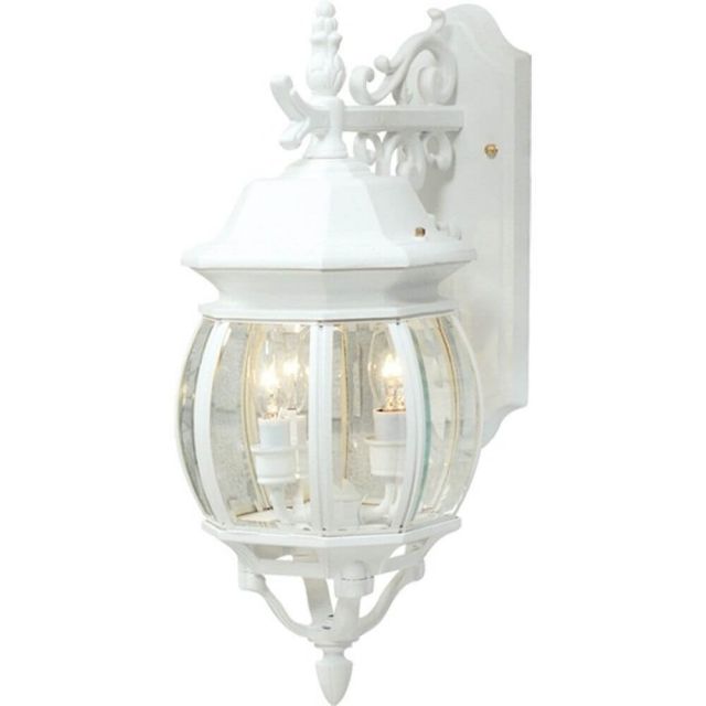 Artcraft Classico 3 Light 20 inch Tall Outdoor Wall Light in White AC8361WH