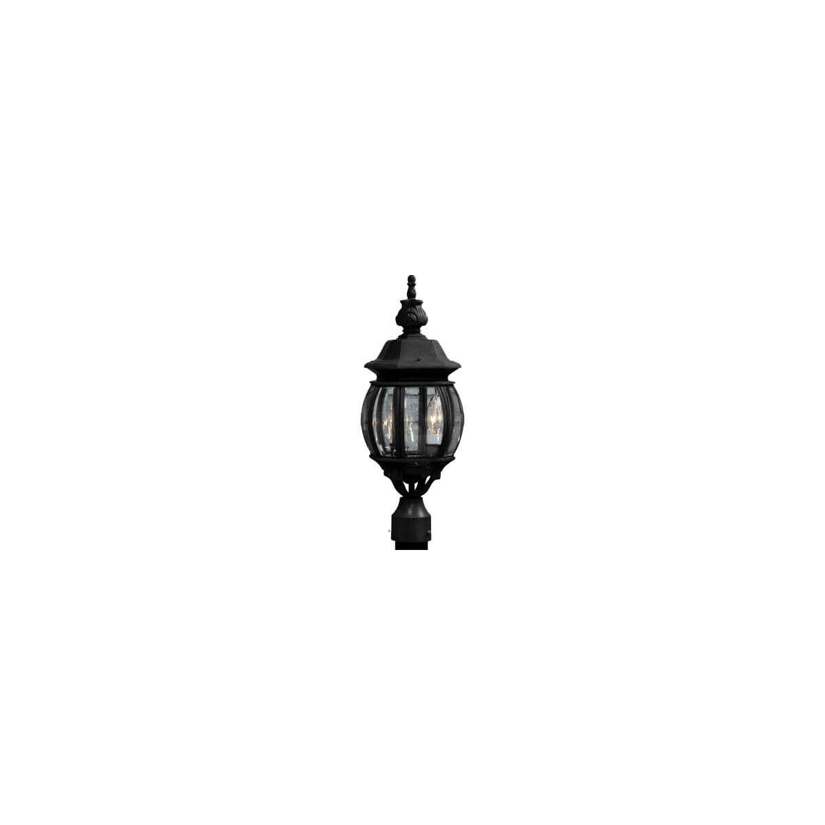 Artcraft Classico 3 Light 20 inch Tall Outdoor Post Lantern in Black AC8363BK