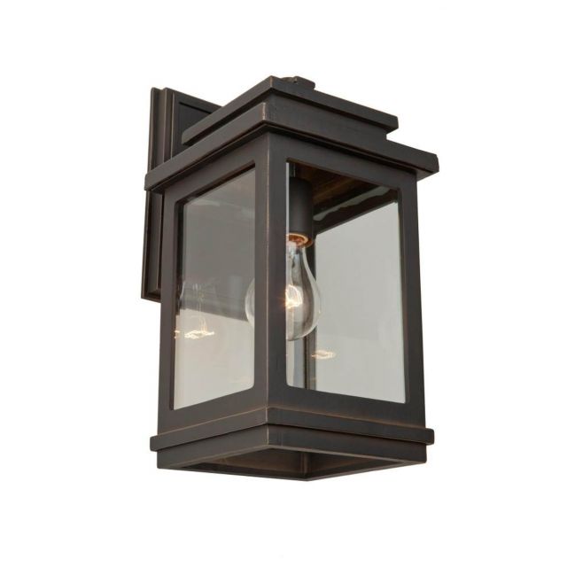 Artcraft Freemont 1 Light 16 Inch Tall Outdoor Wall Light In Oil Rubbed Bronze AC8390ORB