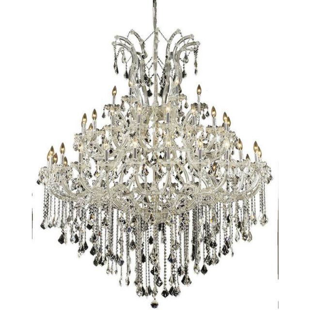Maria Theresa 49 - Light Crystal Dimmable Chandelier - Chrome With Royal Cut Clear Crystal