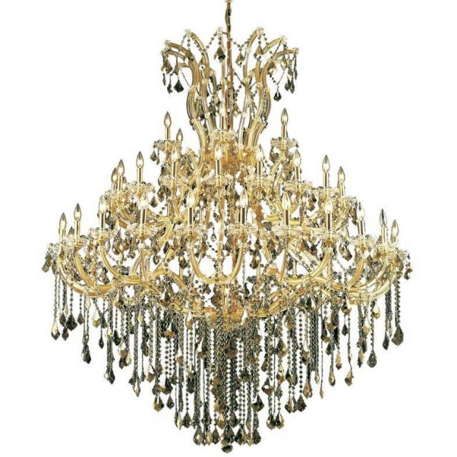Maria Theresa 49 - Light Crystal Dimmable Chandelier - Gold With Royal Cut Golden Teak Crystal