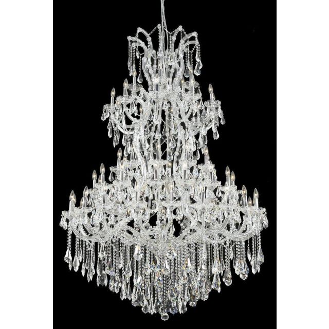 61 light Maria Theresa Chrome 54 inch Chandelier Clear Crystal