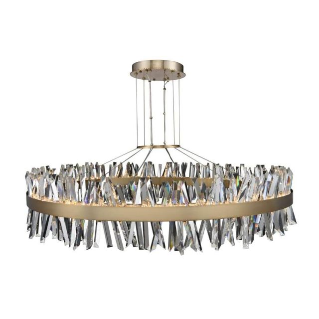 Glacier 60 inch LED Round Pendant in Gold - CRYSTAL-6070