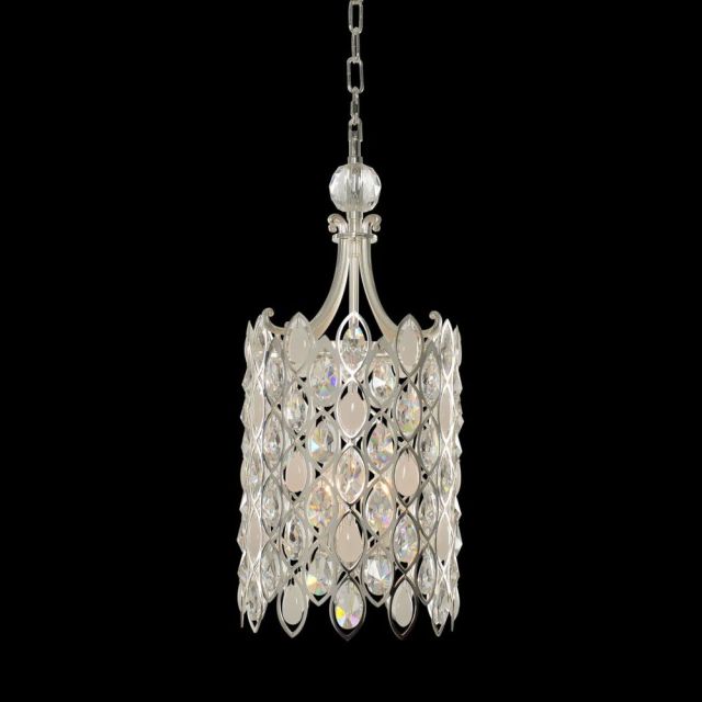 3 Light 12 Inch Crystal Foyer Silver Casual Luxury Pendant - CRYSTAL-6103